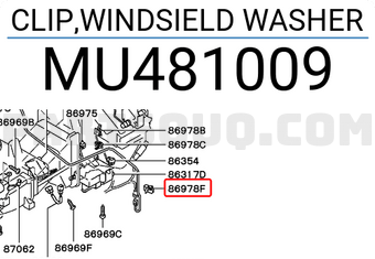 Mitsubishi MU481009 CLIP,WINDSIELD WASHER