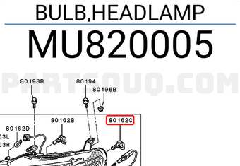 Mitsubishi MU820005 BULB,HEADLAMP