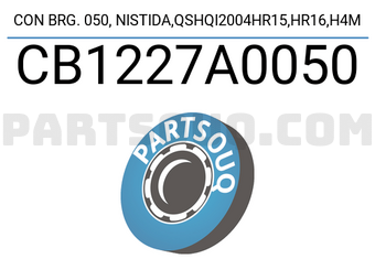NDC CB1227A0050 CON BRG. 050, NISTIDA,QSHQI2004HR15,HR16,H4M