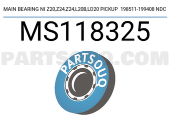NDC MS118325 MAIN BEARING NI Z20,Z24,Z24,L20B,LD20 PICKUP 198511-199408 NDC