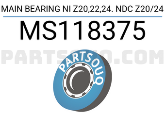 NDC MS118375 MAIN BEARING NI Z20,22,24. NDC Z20/24