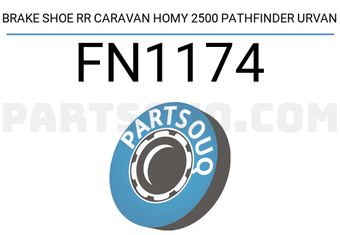 NIBK FN1174 BRAKE SHOE RR CARAVAN HOMY 2500 PATHFINDER URVAN
