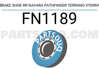 NIBK FN1189 BRAKE SHOE RR NAVARA PATHFINDER TERRANO XTERRA