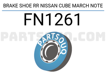 NIBK FN1261 BRAKE SHOE RR NISSAN CUBE MARCH NOTE
