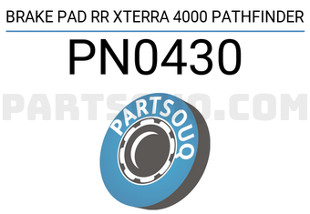 NIBK PN0430 BRAKE PAD RR XTERRA 4000 PATHFINDER