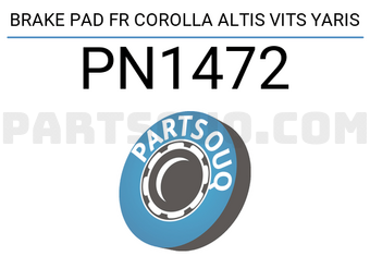 NIBK PN1472 BRAKE PAD FR COROLLA ALTIS VITS YARIS