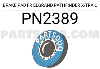 NIBK PN2389 BRAKE PAD FR ELGRAND PATHFINDER X-TRAIL