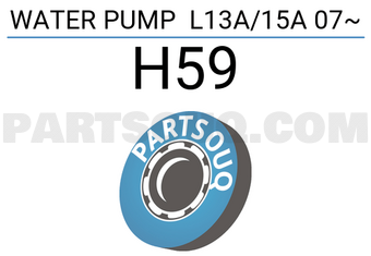 NPW H59 WATER PUMP L13A/15A 07~