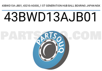 NSK 43BWD13AJB01 43BWD13A-JB01, 43210-AG000_1 ST GENERATION HUB BALL BEARING JAPAN NSK