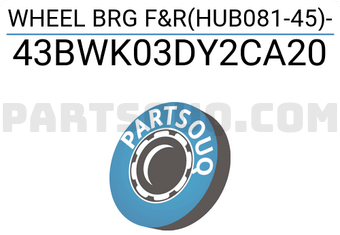 NTN 43BWK03DY2CA20 WHEEL BRG F&R(HUB081-45)