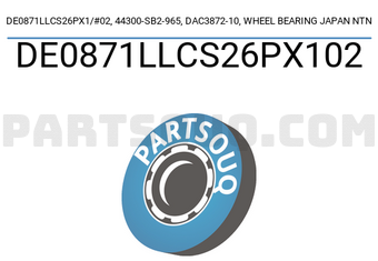 NTN DE0871LLCS26PX102 DE0871LLCS26PX1/#02, 44300-SB2-965, DAC3872-10, WHEEL BEARING JAPAN NTN