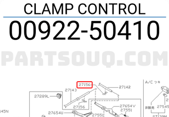 Nissan 0092250410 CLAMP CONTROL