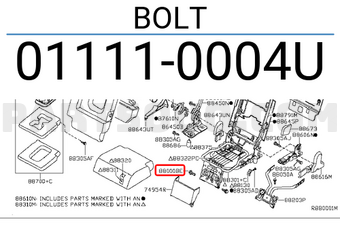 Nissan 011110004U BOLT