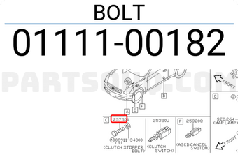Nissan 0111100182 BOLT