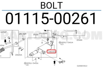 Nissan 0111500261 BOLT