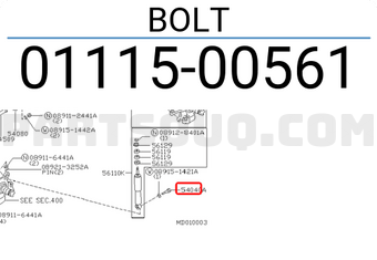 Nissan 0111500561 BOLT