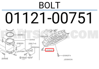 Nissan 0112100751 BOLT