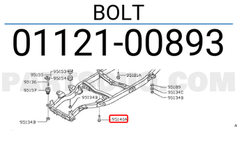 Nissan 0112100893 BOLT