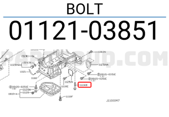 Nissan 0112103851 BOLT