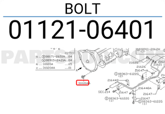 Nissan 0112106401 BOLT