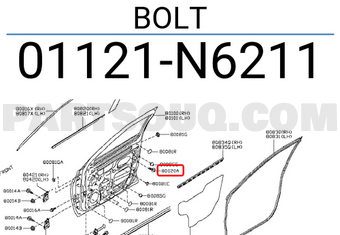Nissan 01121N6211 BOLT