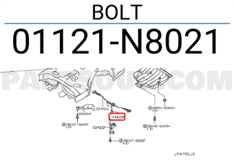 Nissan 01121N8021 BOLT