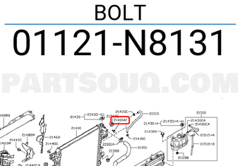 Nissan 01121N8131 BOLT
