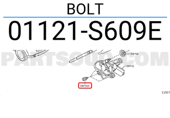 Nissan 01121S609E BOLT