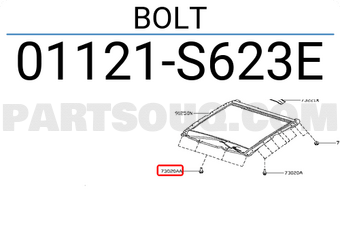 Nissan 01121S623E BOLT