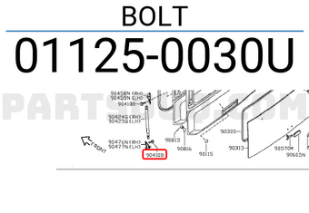 Nissan 011250030U BOLT
