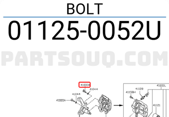 Nissan 011250052U BOLT