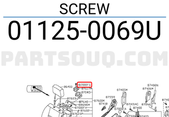 Nissan 011250069U SCREW