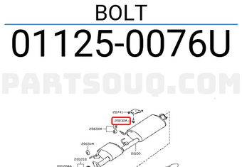 Nissan 011250076U BOLT