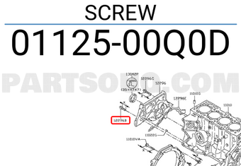 Nissan 0112500Q0D SCREW