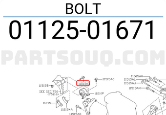 Nissan 0112501671 BOLT