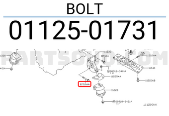 Nissan 0112501731 BOLT