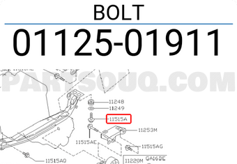 Nissan 0112501911 BOLT