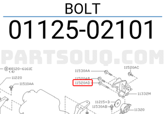 Nissan 0112502101 BOLT