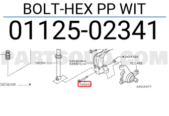 Nissan 0112502341 BOLT-HEX PP WIT