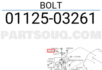 Nissan 0112503261 BOLT