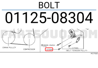 Nissan 0112508304 BOLT
