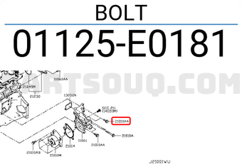 Nissan 01125E0181 BOLT