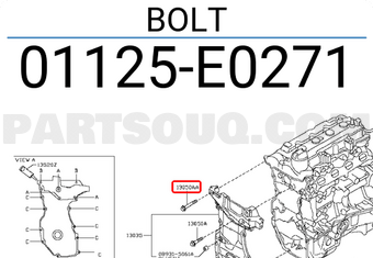 Nissan 01125E0271 BOLT