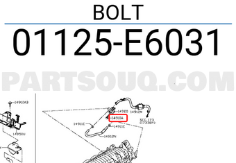 Nissan 01125E6031 BOLT