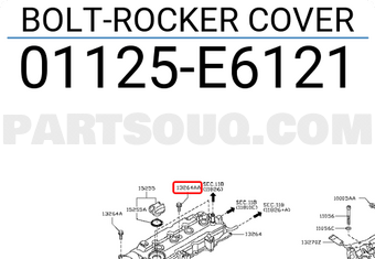 Nissan 01125E6121 BOLT-ROCKER COVER