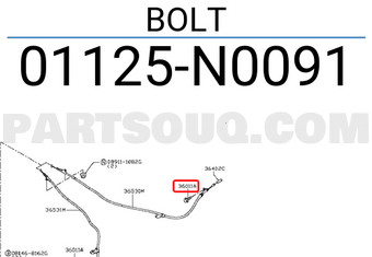 Nissan 01125N0091 BOLT