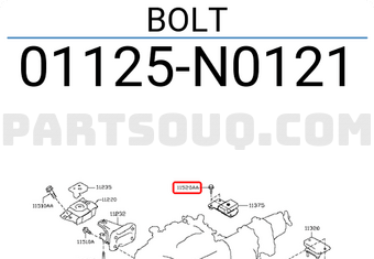 Nissan 01125N0121 BOLT