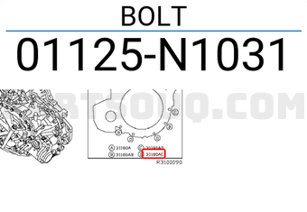Nissan 01125N1031 BOLT