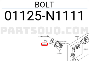 Nissan 01125N1111 BOLT