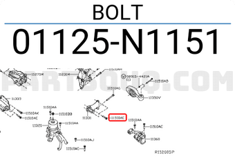 Nissan 01125N1151 BOLT